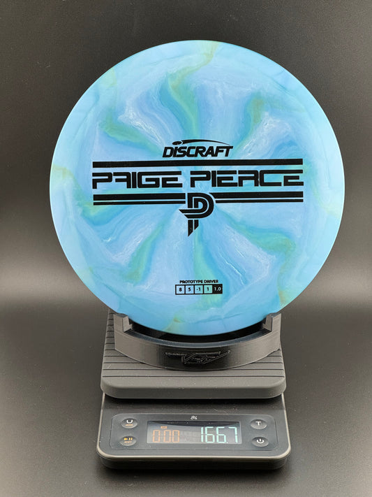 Discraft Paige Pierce Passion Prototype- ESP 167g (Light Blue Swirl/Black)