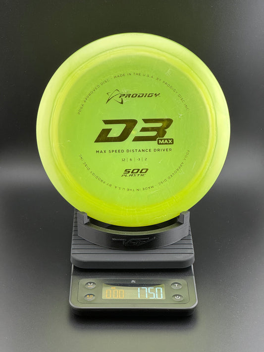 Prodigy D3 Max - 500 Plastic 174g (Yellow)